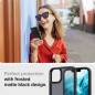 Apple iPhone 13 Coque Spigen Ultra Hybrid Clair comme du cristal  Noir givré mat