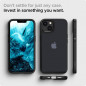 Apple iPhone 13 Coque Spigen Ultra Hybrid Clair comme du cristal  Noir givré mat