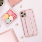 Apple iPhone 11 Coque LEATHER Case Kickstand Rose