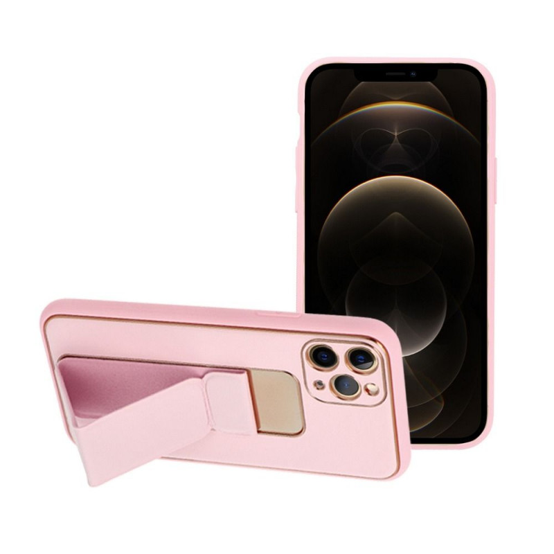 Apple iPhone 11 Pro Coque LEATHER Case Kickstand Rose