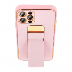 Apple iPhone 11 Pro Coque LEATHER Case Kickstand Rose