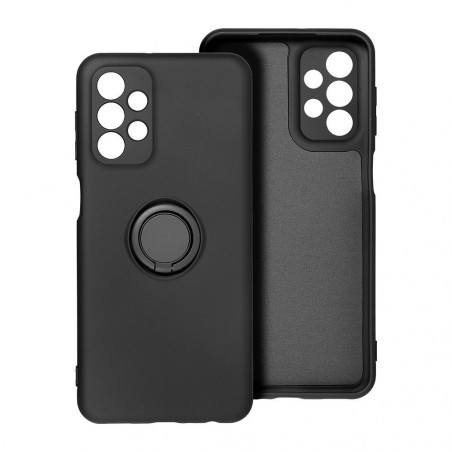 Samsung Galaxy A12 Coque Silicone ring Noir