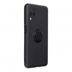 Samsung Galaxy A12 Coque Silicone ring Noir