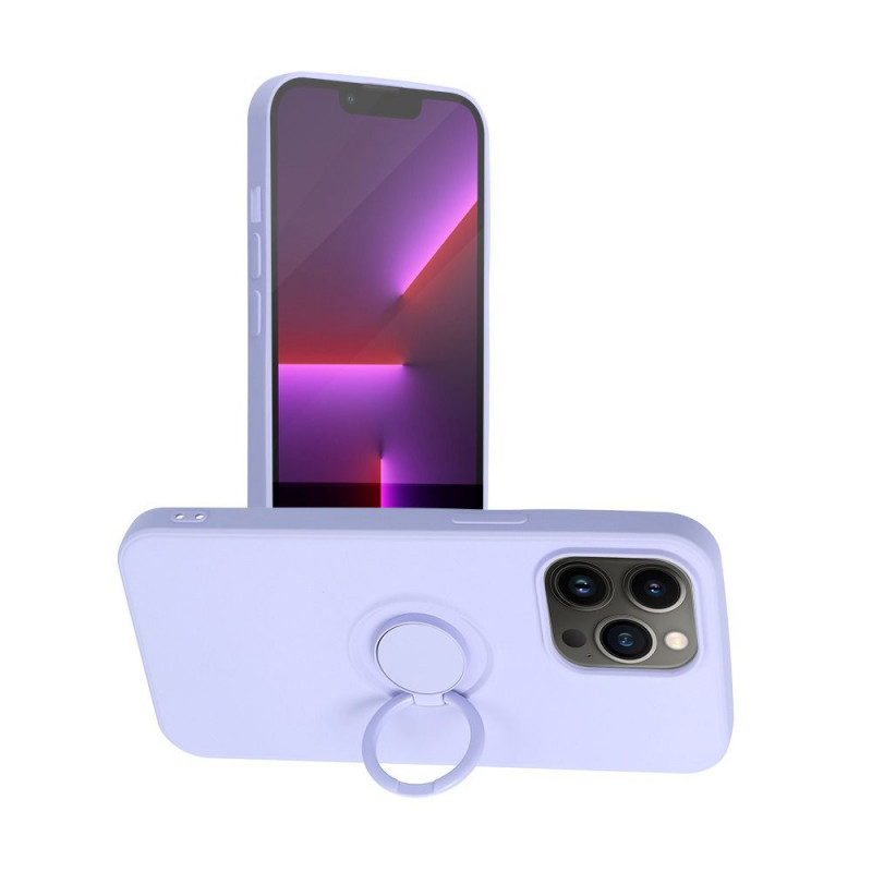 Apple iPhone 13 Pro Coque Silicone ring Violet (Violet)