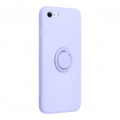 Apple iPhone SE 2022 5G Coque Silicone ring Violet (Violet)
