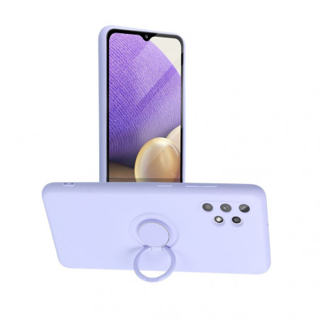 Samsung Galaxy A32 5G Coque Silicone ring Violet (Violet)