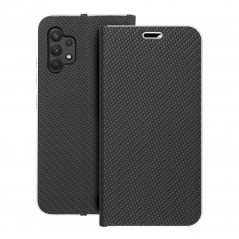 Samsung Galaxy A32 LTE Portefeuilles LUNA Book Carbon Fibre de carbone, Élégant  Noir