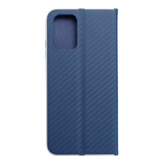 XIAOMI Redmi Note 10S Portefeuilles LUNA Book Carbon Fibre de carbone, Élégant  Bleu