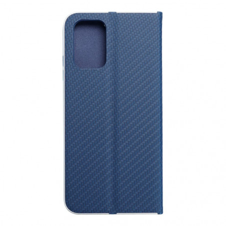 XIAOMI Redmi Note 10S Portefeuilles LUNA Book Carbon Fibre de carbone, Élégant  Bleu