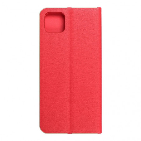 Samsung Galaxy A22 5G Portefeuilles LUNA Book Gold Élégant  Rouge