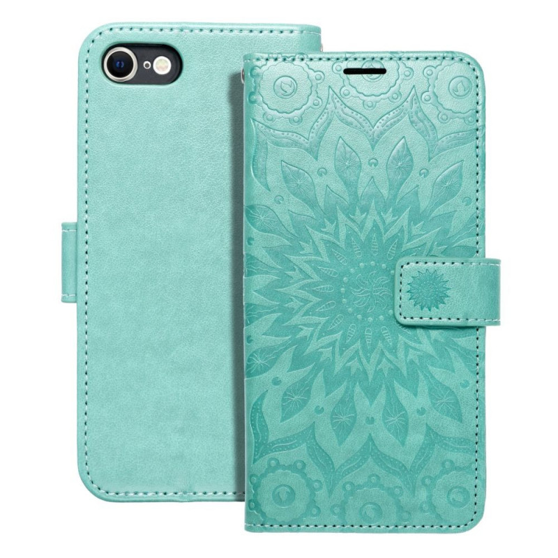 Apple iPhone SE 2020 Portefeuilles MEZZO Book Mandala  Vert