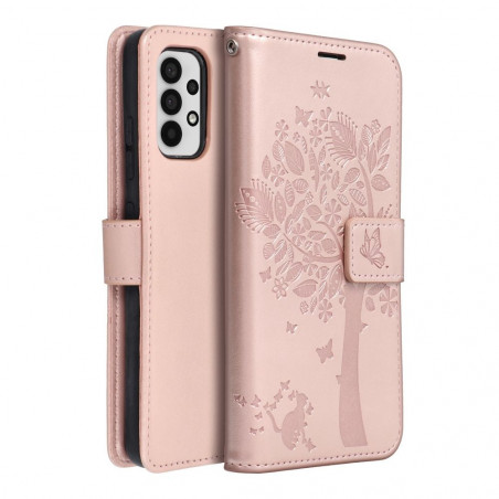 Samsung Galaxy A32 LTE Portefeuilles MEZZO Book Arbre  Or rose