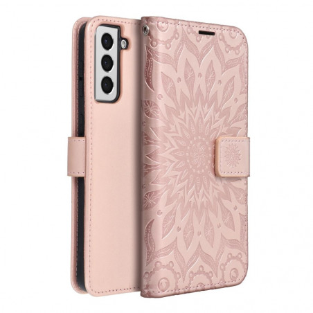 Samsung Galaxy A32 LTE Portefeuilles MEZZO Book Mandala  Or rose