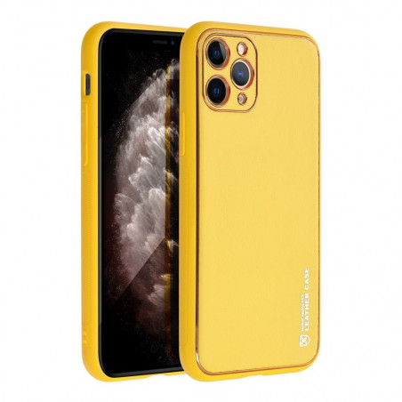 Apple iPhone 11 Pro Coque Leather Jaune