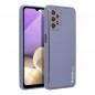 Samsung Galaxy A12 Coque Leather Bleu