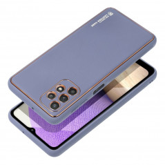 Samsung Galaxy A12 Coque Leather Bleu
