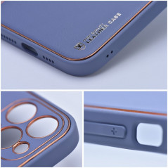 Samsung Galaxy A12 Coque Leather Bleu
