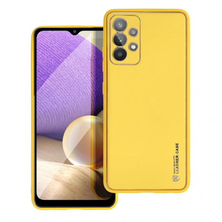 Samsung Galaxy A32 LTE Coque Leather Jaune