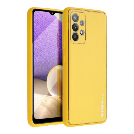 Samsung Galaxy A32 LTE Coque Leather Jaune