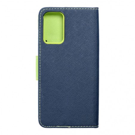 Samsung Galaxy A72 5G Portefeuilles Fancy Book Marine / Citron vert