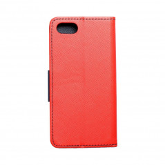 Apple iPhone SE 2022 5G Portefeuilles Fancy Book Rouge / Marine