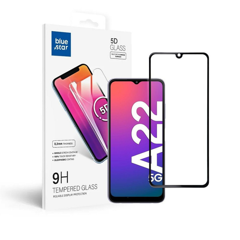 Samsung Galaxy A22 LTE Verre trempé Blue Star 9H Transparent