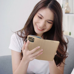 realme 8 Portefeuilles Smart Case Book Or