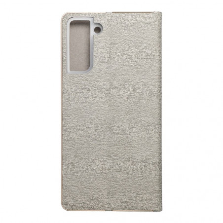 Samsung Galaxy S21 Plus 5G Portefeuilles LUNA Book Gold Élégant  Argenté