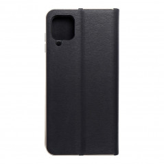 Samsung Galaxy A12 Portefeuilles LUNA Book Gold Élégant  Noir