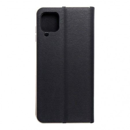 Samsung Galaxy A12 Portefeuilles LUNA Book Gold Élégant  Noir