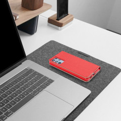 Samsung Galaxy A12 Portefeuilles LUNA Book Gold Élégant  Rouge