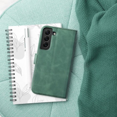Samsung Galaxy A22 5G Portefeuilles TENDER Book Vert