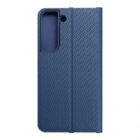 Samsung Galaxy S22 Portefeuilles LUNA Book Carbon Fibre de carbone, Élégant  Bleu