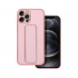 Apple iPhone 12 Pro Max Coque LEATHER Case Kickstand Rose
