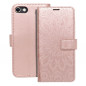 Apple iPhone SE 2022 5G Portefeuilles MEZZO Book Mandala  Or rose