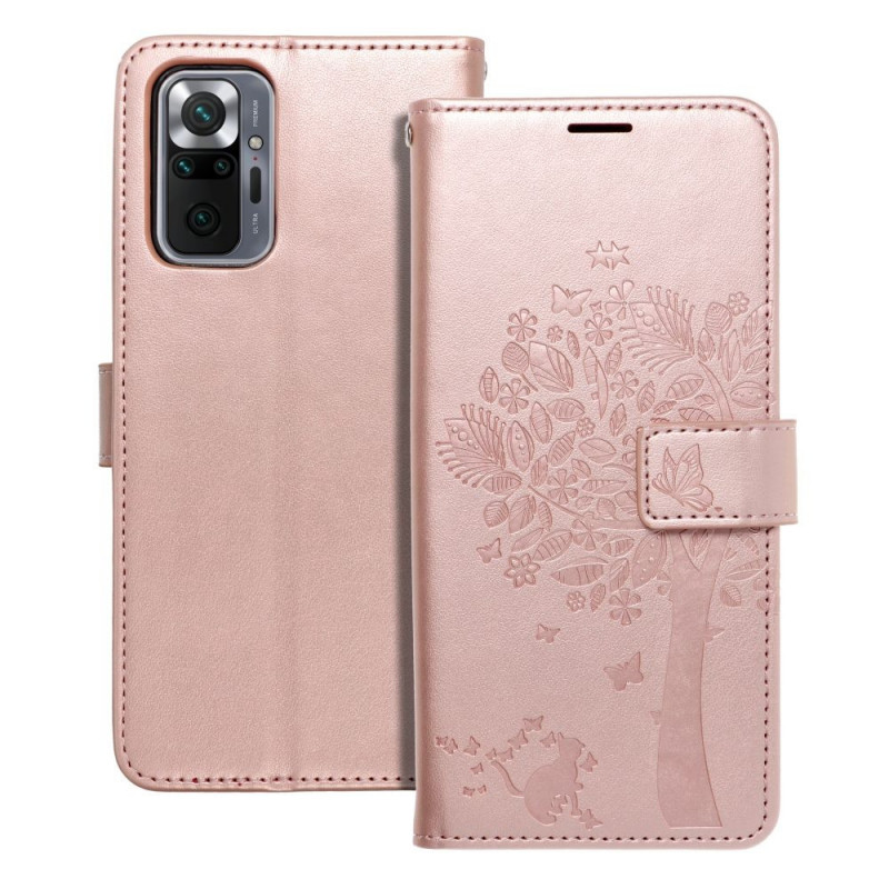 XIAOMI Redmi Note 10 Pro Max Portefeuilles MEZZO Book Arbre  Or rose