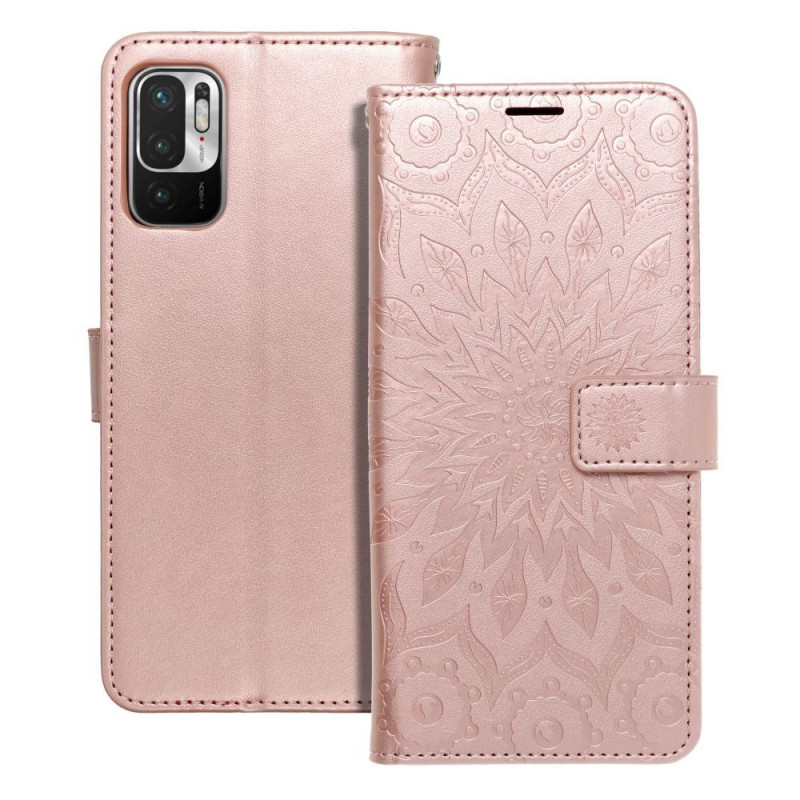 XIAOMI Poco M3 Pro Portefeuilles MEZZO Book Mandala  Or rose