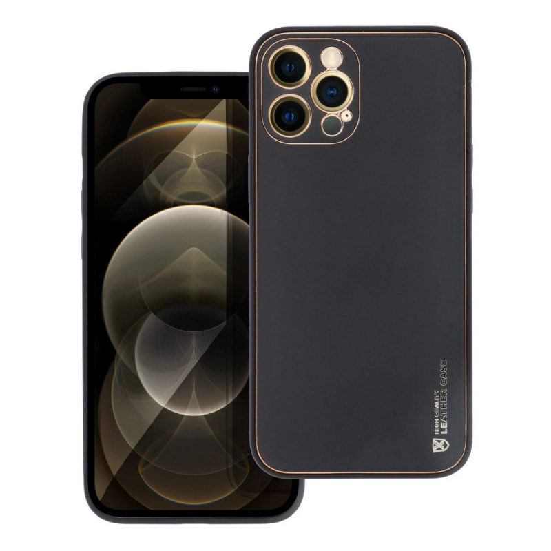 Apple iPhone 12 Pro Max Coque Leather Noir