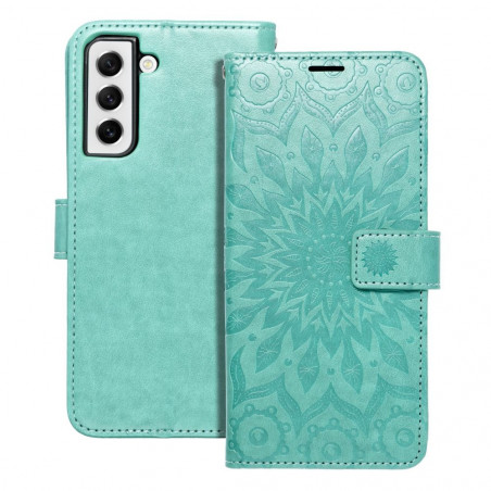 Samsung Galaxy S21 FE 5G Portefeuilles MEZZO Book Mandala  Vert