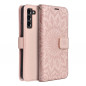 Samsung Galaxy S21 FE 5G Portefeuilles MEZZO Book Mandala  Or rose