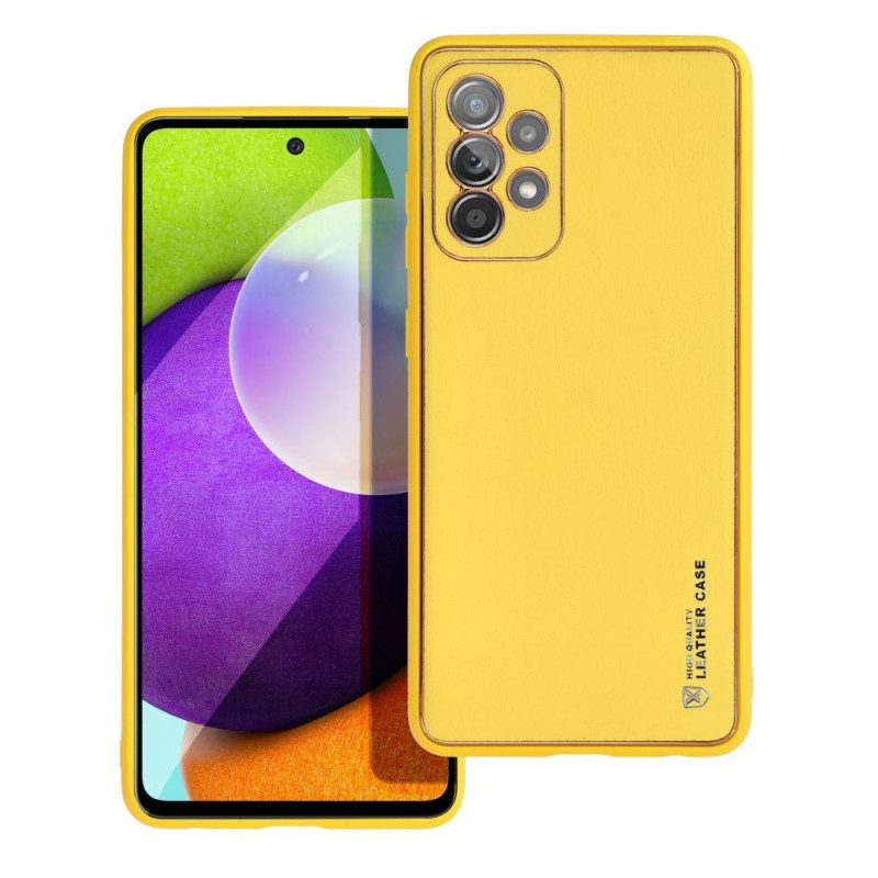 Samsung Galaxy A52s 5G Coque Leather Jaune