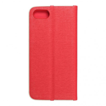 Apple iPhone SE 2020 Portefeuilles LUNA Book Gold Élégant  Rouge