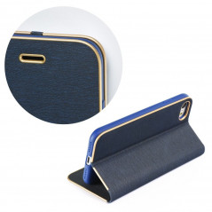 Apple iPhone SE 2020 Portefeuilles LUNA Book Gold Élégant  Bleu marine