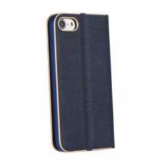Apple iPhone SE 2020 Portefeuilles LUNA Book Gold Élégant  Bleu marine
