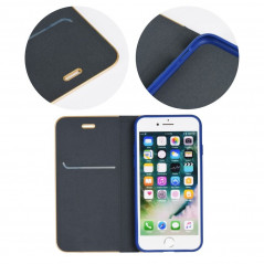 Apple iPhone SE 2022 5G Portefeuilles LUNA Book Gold Élégant  Bleu marine