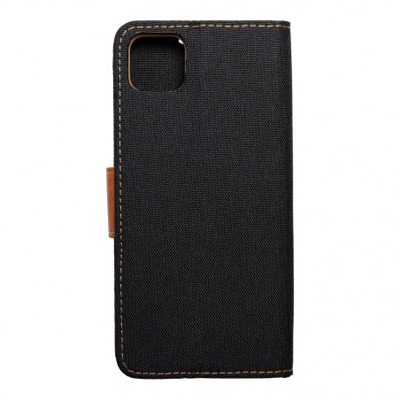 Samsung Galaxy A22 5G Portefeuilles Canvas Book Noir