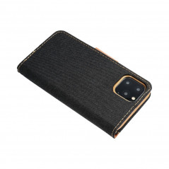 Samsung Galaxy A22 LTE Portefeuilles Canvas Book Noir