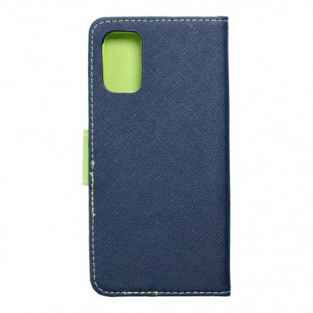 Samsung Galaxy A02s Portefeuilles Fancy Book Marine / Citron vert