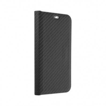 Apple iPhone SE 2020 Portefeuilles LUNA Book Carbon Fibre de carbone, Élégant  Noir