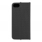 Apple iPhone SE 2020 Portefeuilles LUNA Book Carbon Fibre de carbone, Élégant  Noir